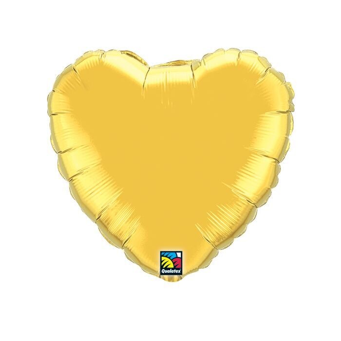Metallic Gold Heart 18"
