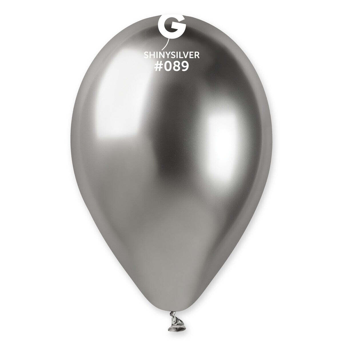 Gemar Latex Balloons Shiny Silver #089 13in - 25 pieces