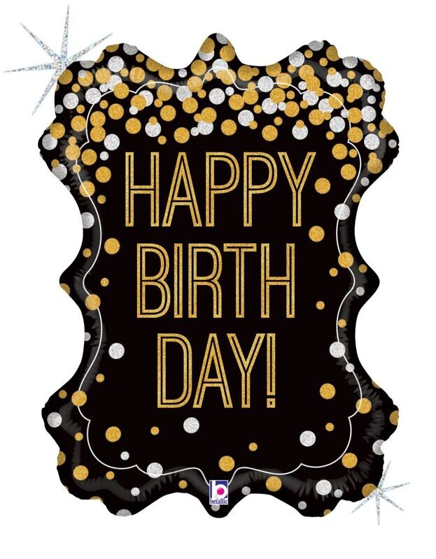 Gold Dots Birthday frame 34"