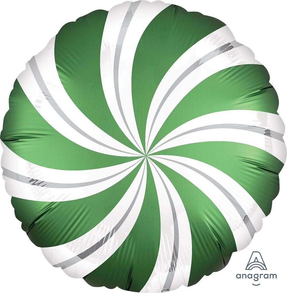 Satin Candy Swirls Emerald 18"