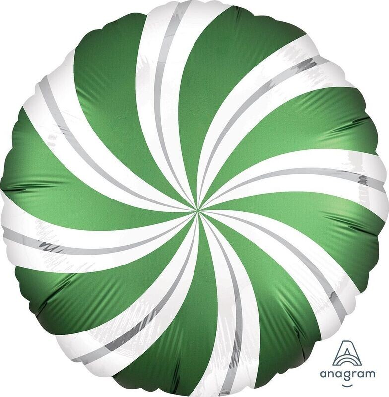 Satin Candy Swirls Emerald 18"