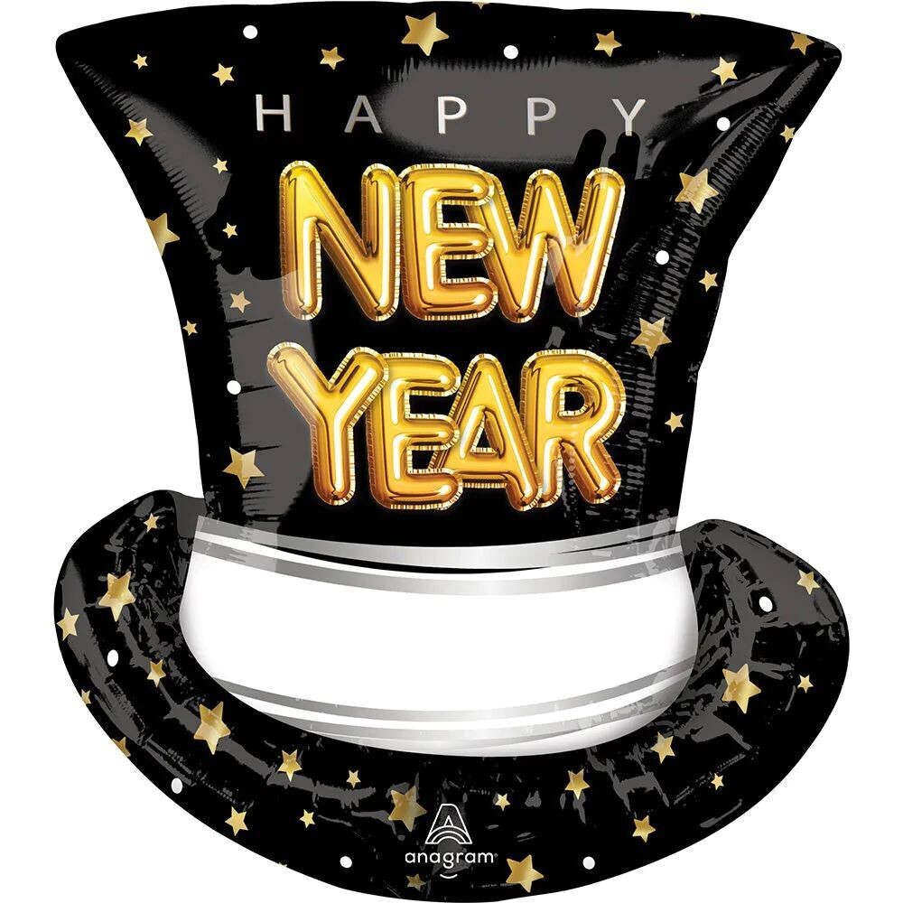 New Year Cheer Top Hat 24"