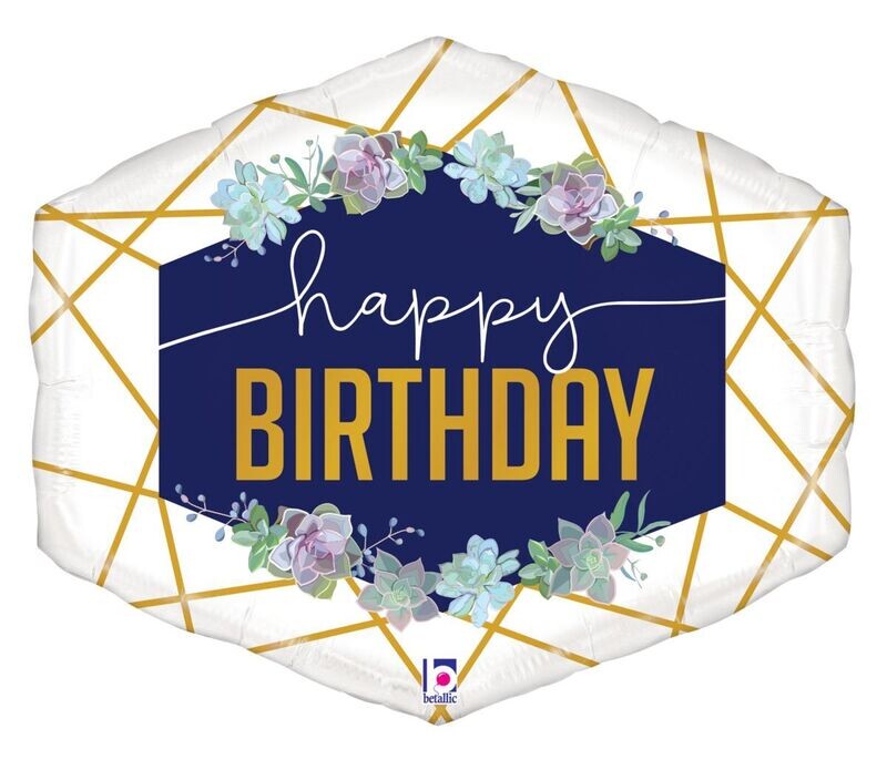 Geo Floral Birthday Marquee 30"