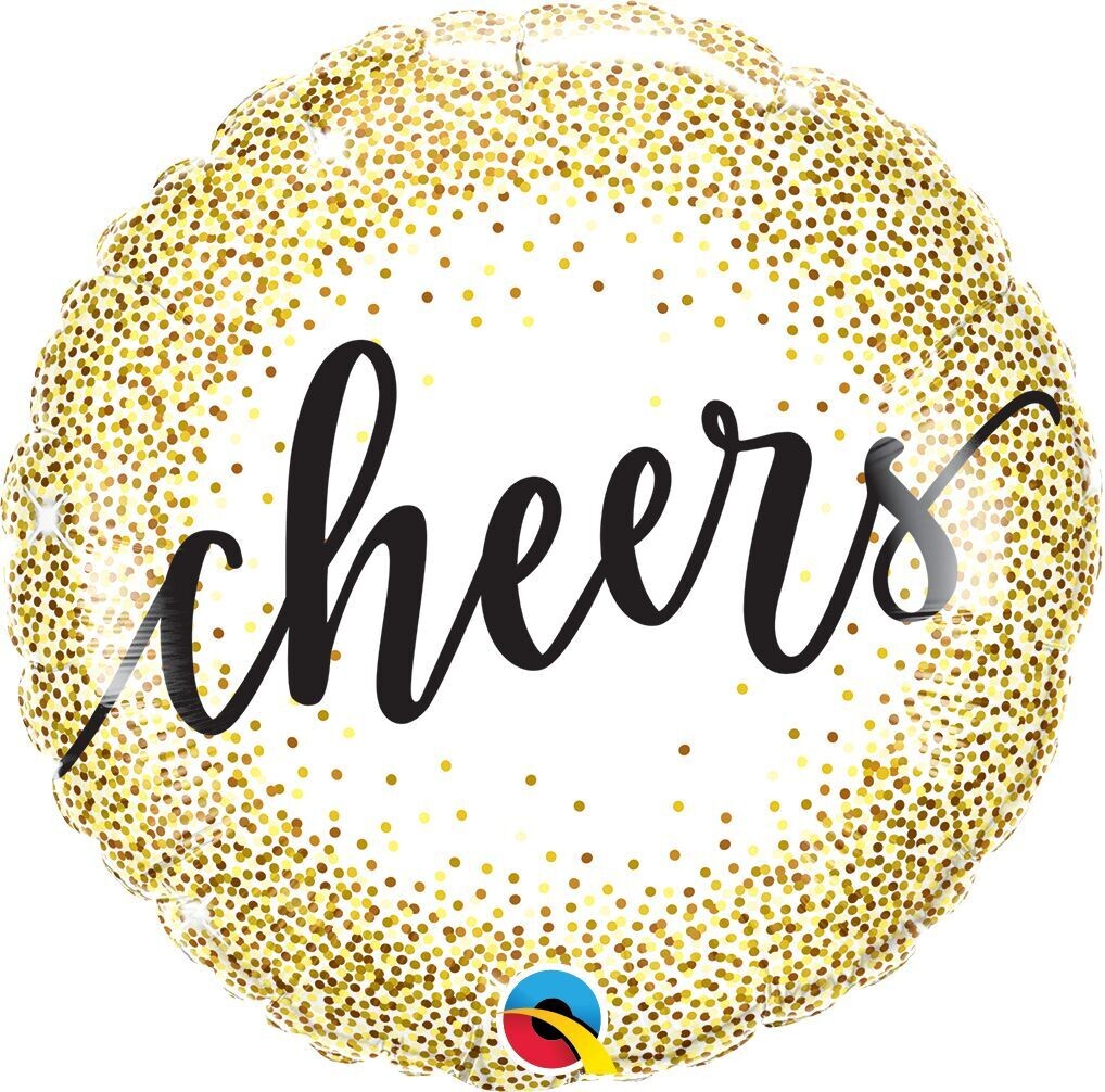 Cheers Gold Glitter 18"