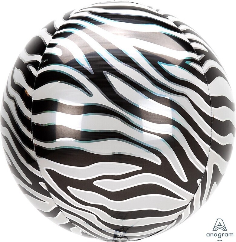 Zebra Print Animalz Orbz 16"