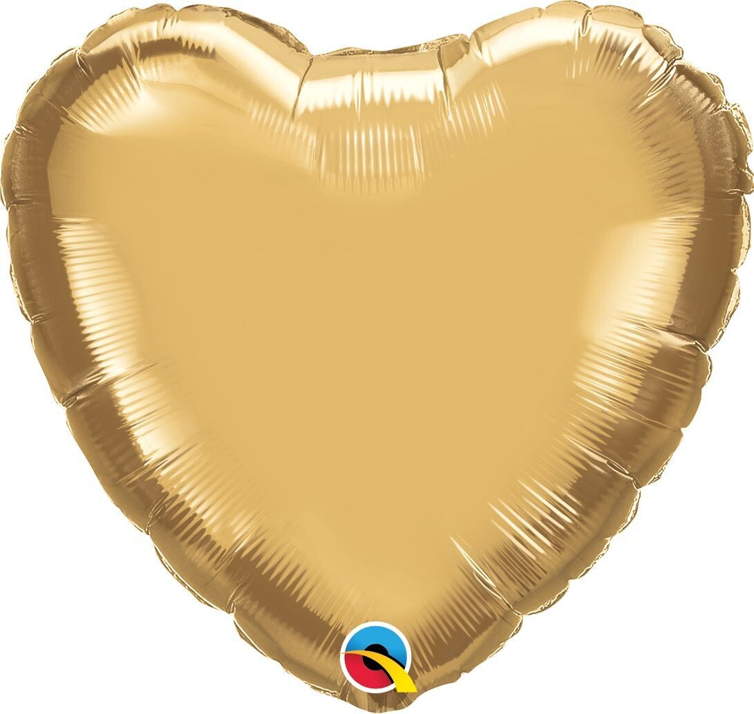 Gold Chrome Heart 18"