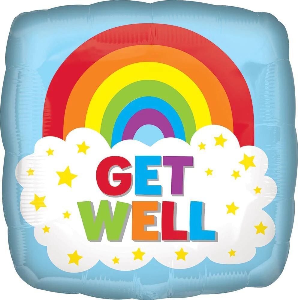 Get Well Rainbow Cloud 18"