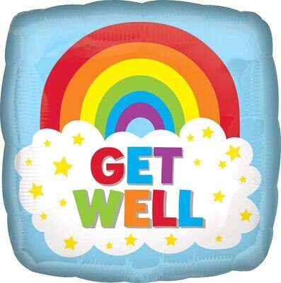 Get Well Rainbow Cloud 18"