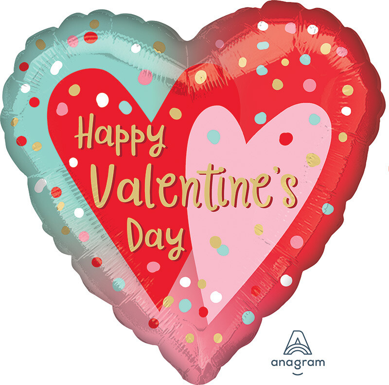 Confetti Dots Valentine 18"