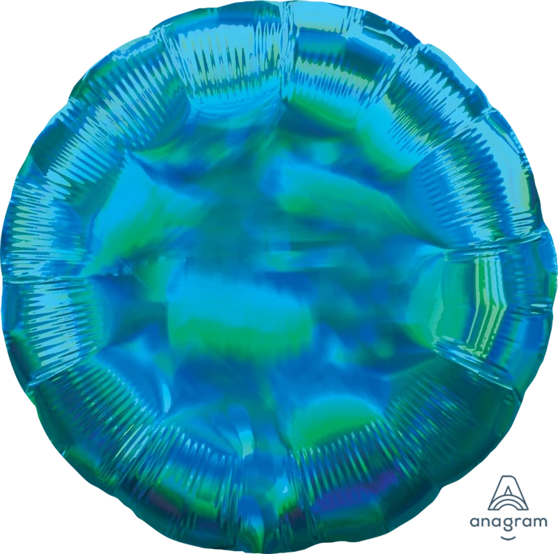 Iridescent Cyan Round 18"