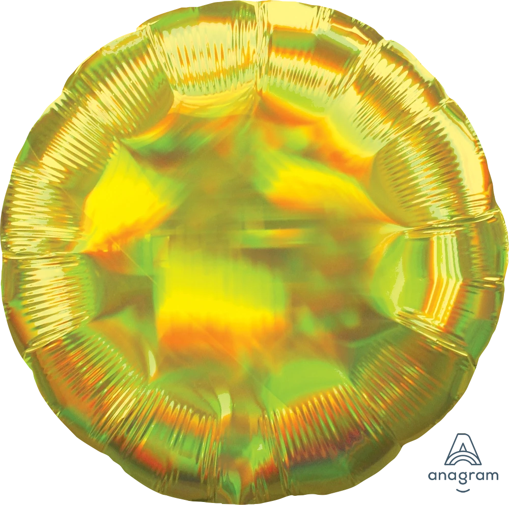Iridescent Yellow Round 18"