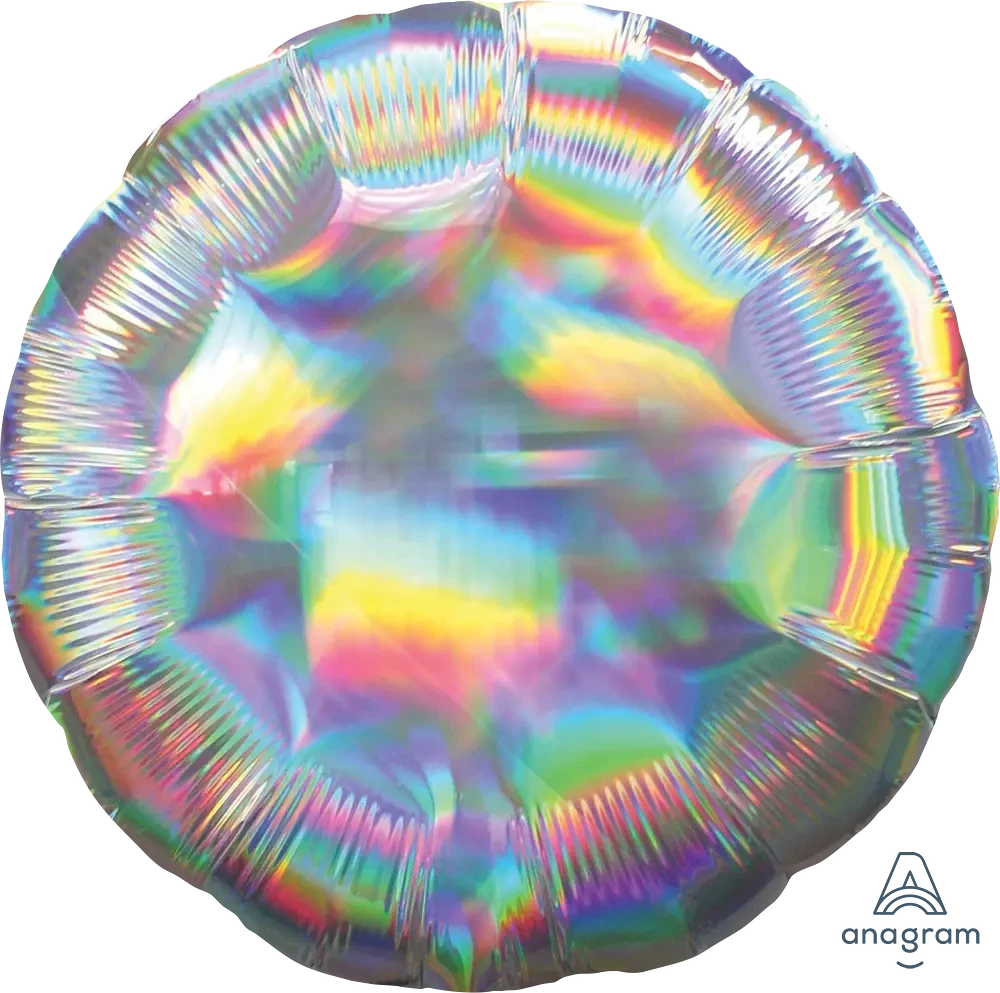 Iridescent Silver Round 18"