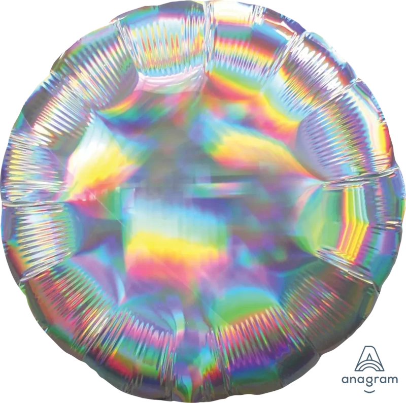 Iridescent Silver Round 18"