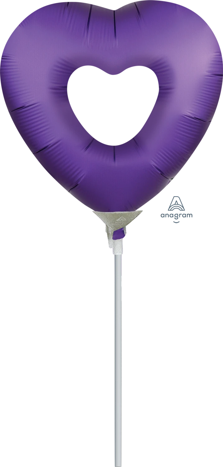 Purple Troyale Open Heart 8"