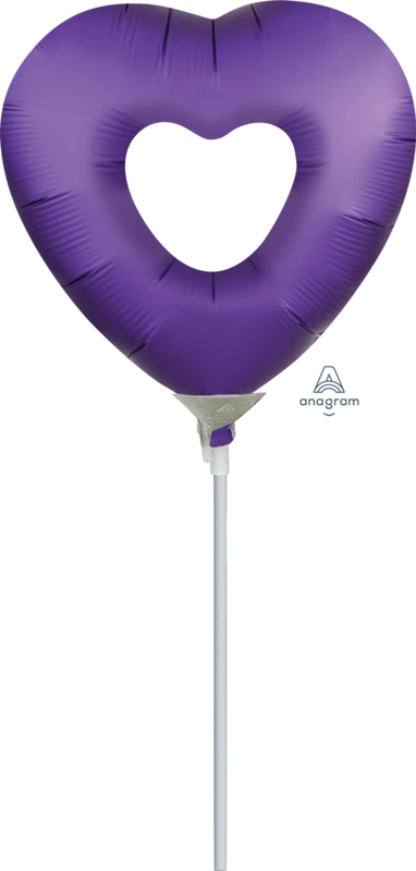 Purple Troyale Open Heart 8"