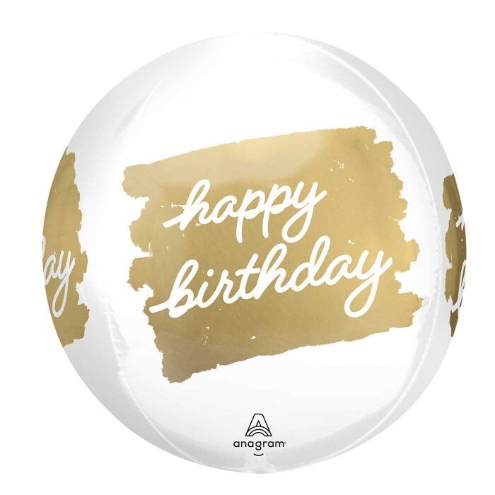 Golden Birthday Orbz 16"