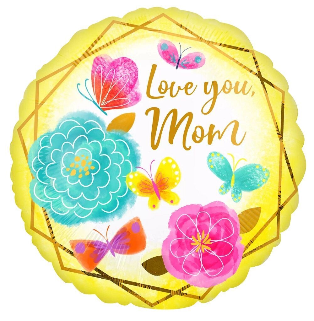 Love Mom Spring Yellow 18"