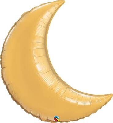 Metallic Gold Crescent Moon 9"