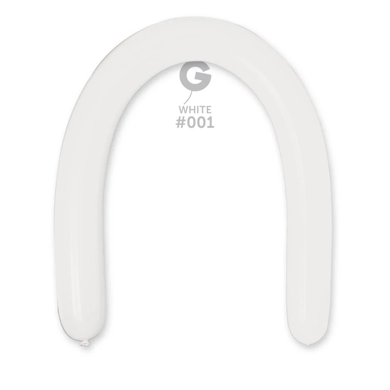 Gemar Latex Balloons Standard White #001 3in - 50 pieces