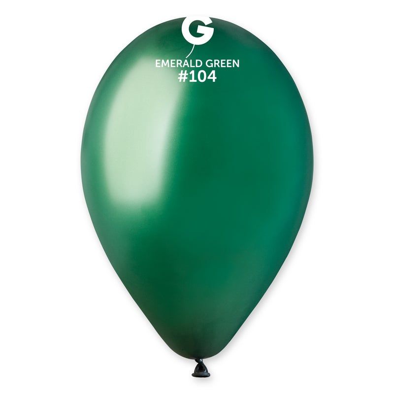 Gemar Latex Balloons Standard Bottle Green #104 12in - 50 pieces