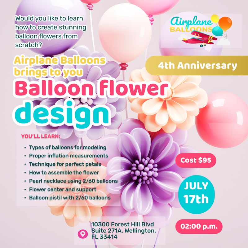In-Person Workshop – Balloon Flower Design