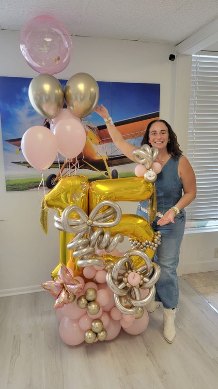 Shiny Number Balloon Bouquet