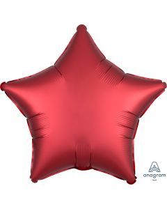Satin Luxe Sangria Star 18"