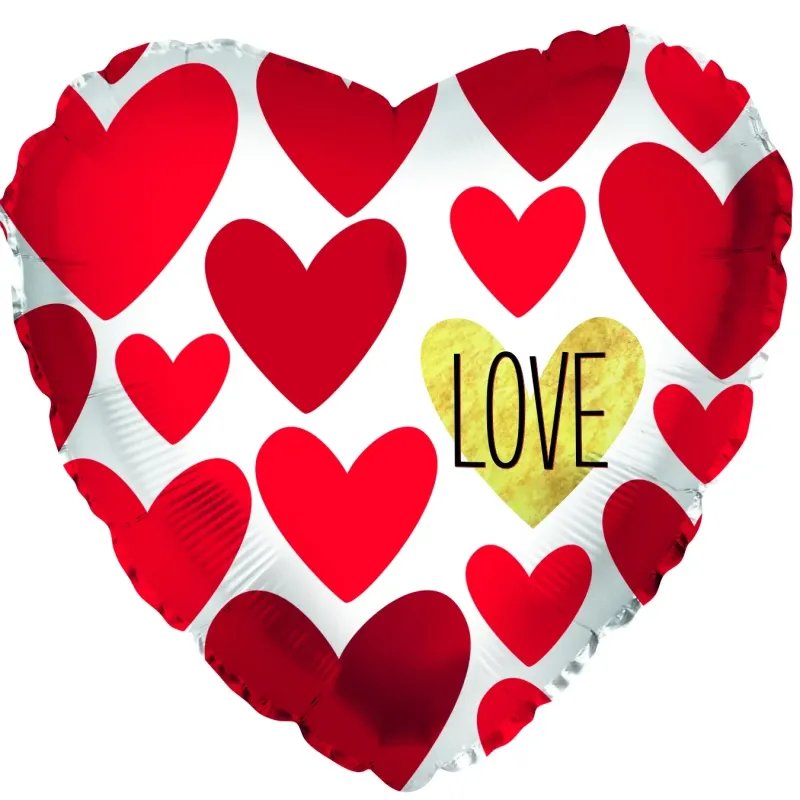 Gold Heart Love 18"