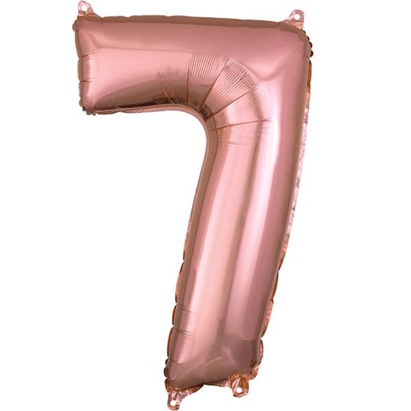 Number 7 Rose Gold 34"