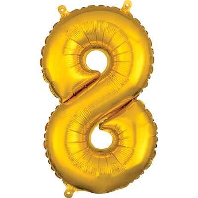 Number 8 Gold 34"