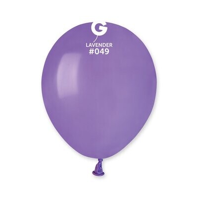 Gemar Latex Balloons Standard Lavender #049 5in - 100 pieces