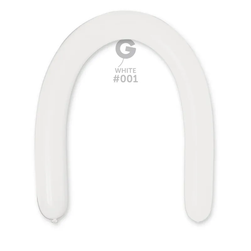 Gemar Latex Balloons Standard White #001 3in - 50 pieces