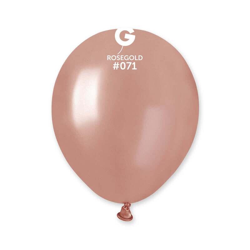 Gemar Latex Balloons Metal Rose Gold #071 5in - 100 pieces
