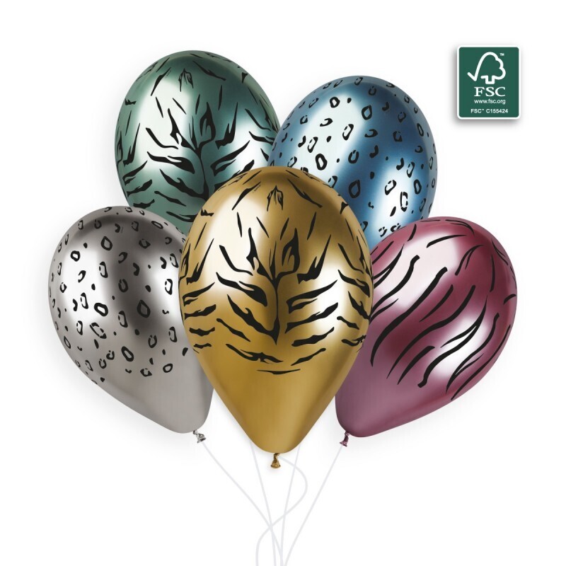 Gemar Latex Balloons Shiny Animal Print #416,417,418 13 in - 25 pieces