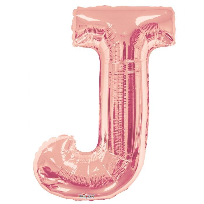 ROSE GOLD J GIANT LETTER 34"