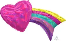 Iridescendent Rainbow with Heart 33"