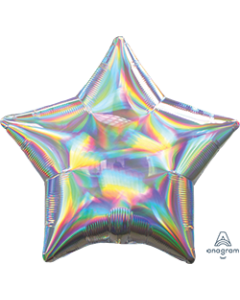 Iridescent Silver Star 19"