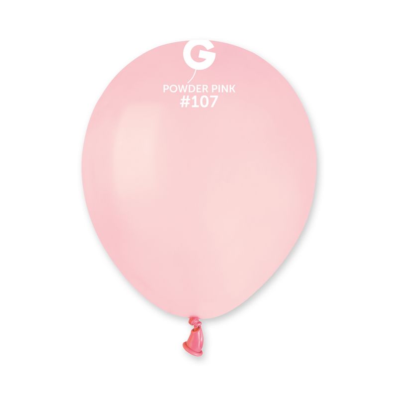 Gemar Latex Balloons Standard Powder Pink #107 5in 100 pieces