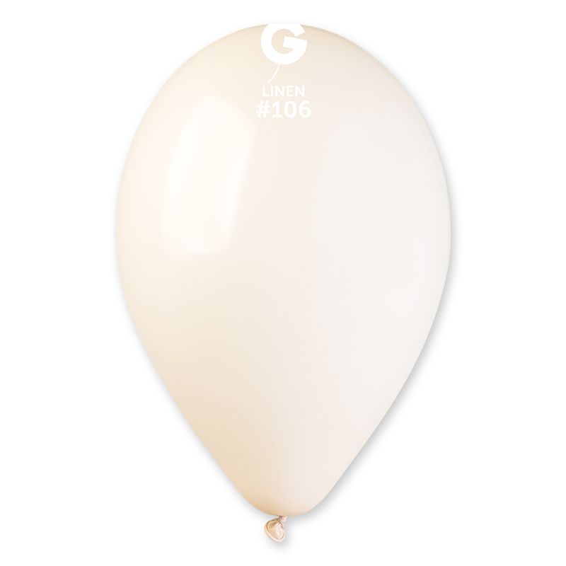 Gemar Latex Balloons Standard Linen #106 12in 50 pieces