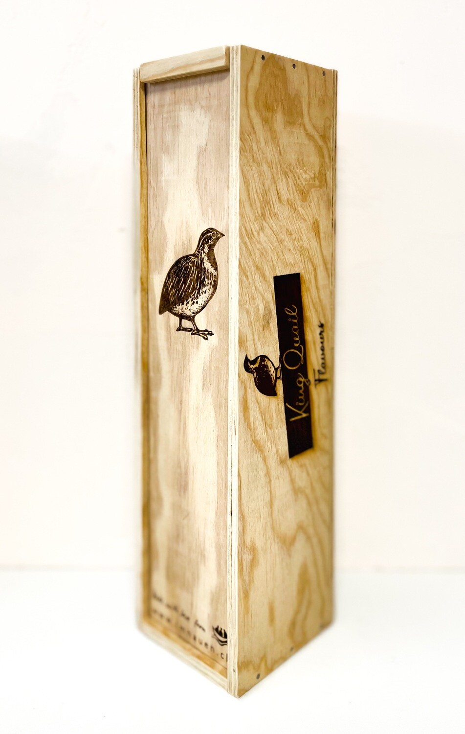 King Quail Holzkiste für die Flasche Magnum 1,5 Liter