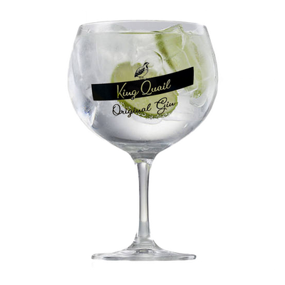 Cocktail Glas mit King Quail Logo
