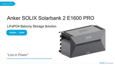 Anker SOLIX Solarbank2 E1600 Solarspeicher (1,6 kWh - 9,6 kWh)