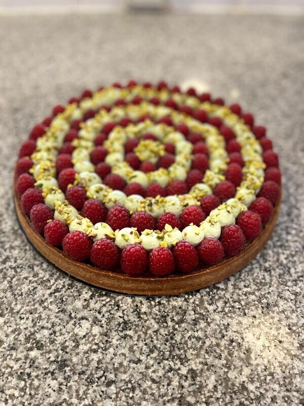 Tarte framboise pistache 6 personnes
