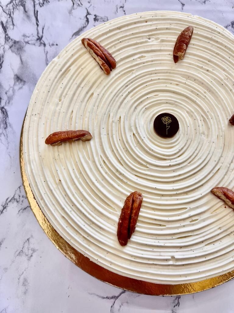 Tarte vanille pecan 8-10 personnes