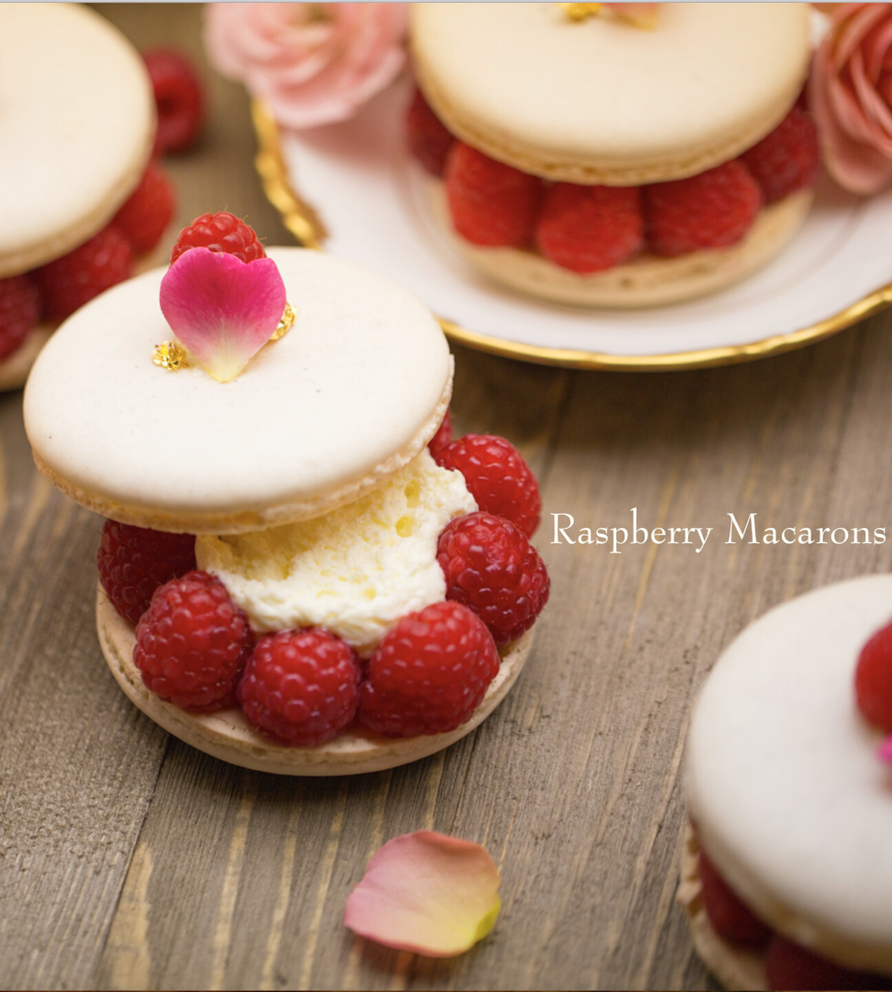 macaron rose Framboise individuel