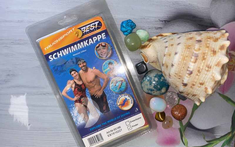 Kinder-Schwimmkappe, blau