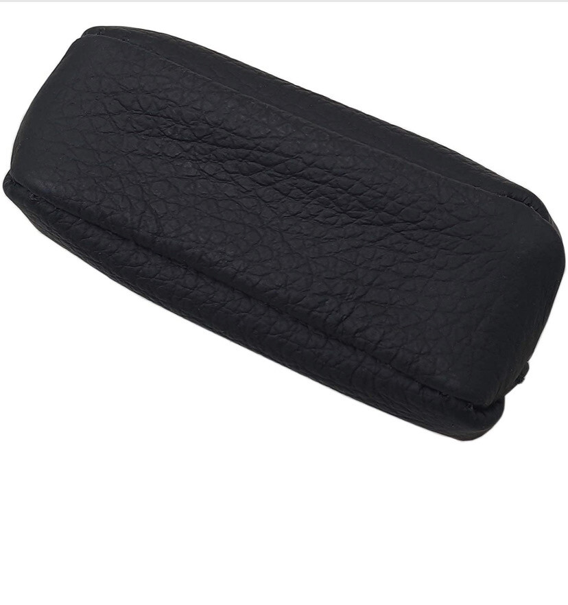 Schlüsseltasche aus echtem Leder, schwarz
