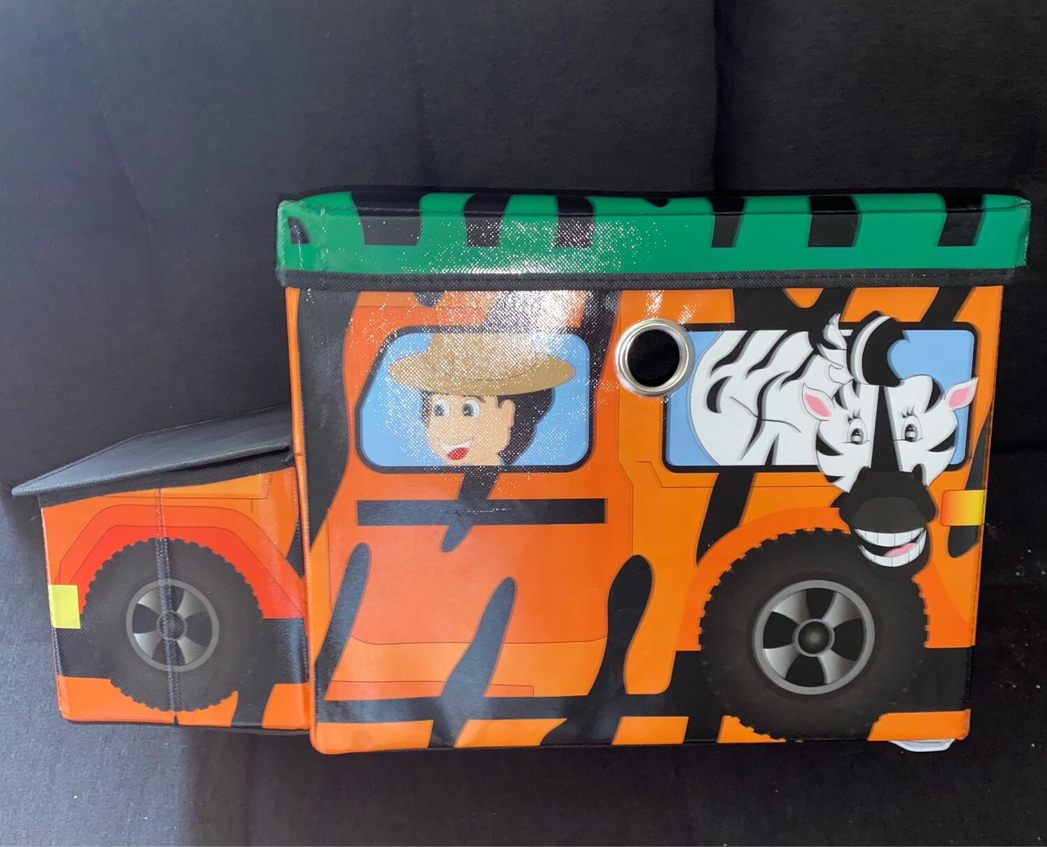 Spielzeugkiste - Kinder Hocker- Sitzbank, faltbar - Safari