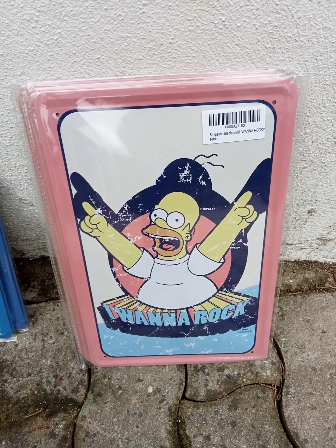 Blechschild Die Simpsons - I wanna Rock