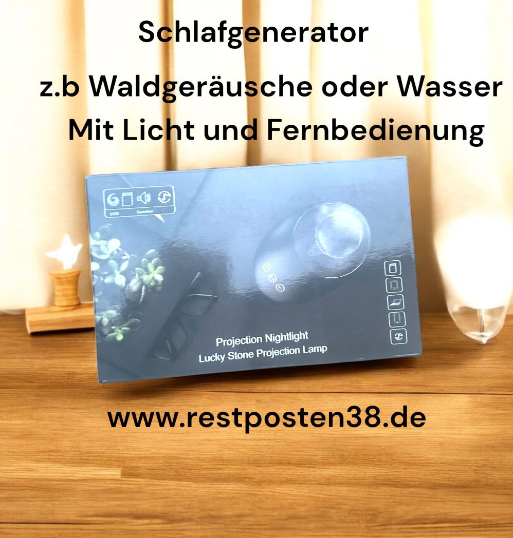 Schlafgenerator, buntes Licht + Tier-/Naturgeräusche mit Fernsteuerung